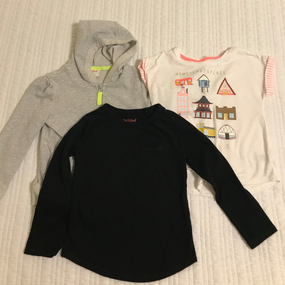 Cat & Jack Bundle - Hoodie & Two Tees - 4T